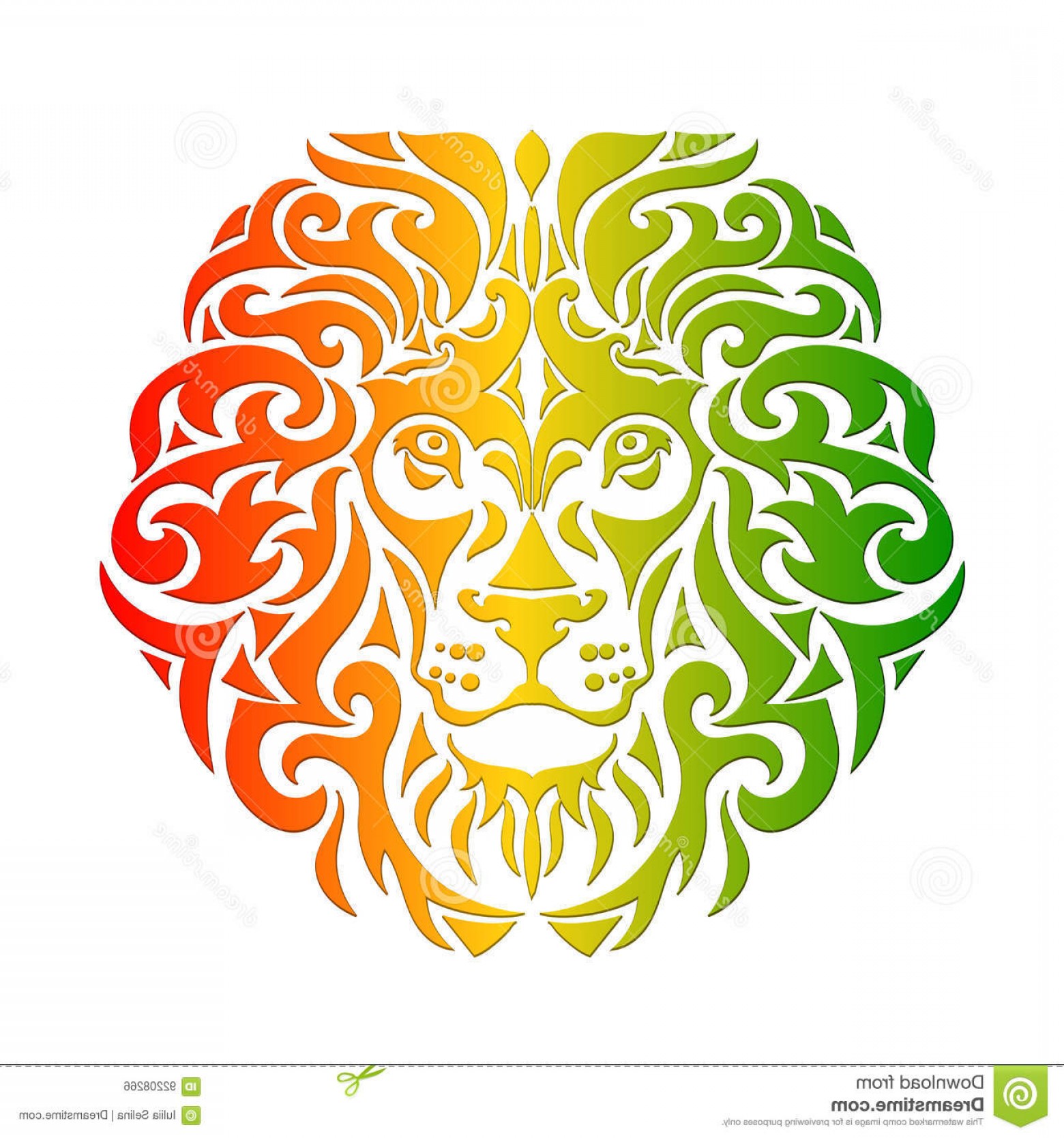 1560x1668 Stock Illustration Rasta Lion Vector Theme Head White Background