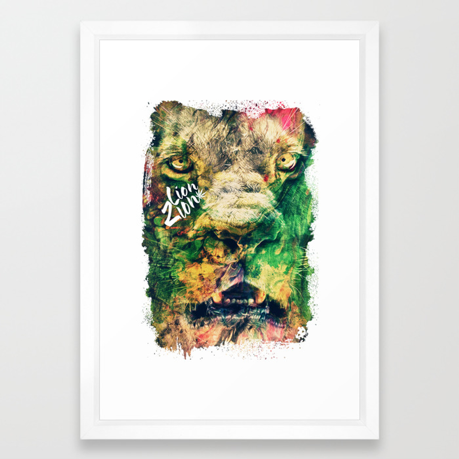 1500x1500 Lion Zion Framed Art Print