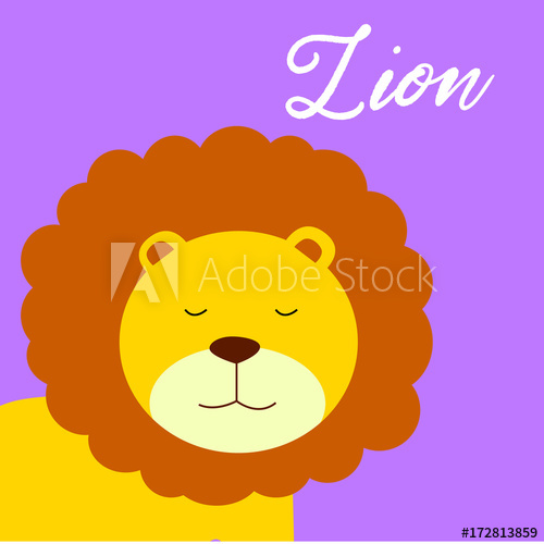 500x500 Little Lion Illustration Vector For Print