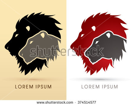 450x358 Lion And Lioness Silhouette