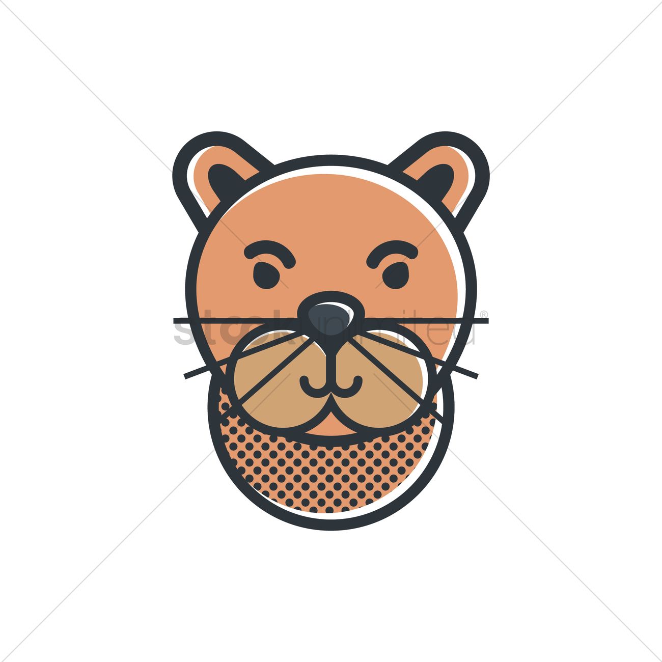 1300x1300 Lioness Vector Image
