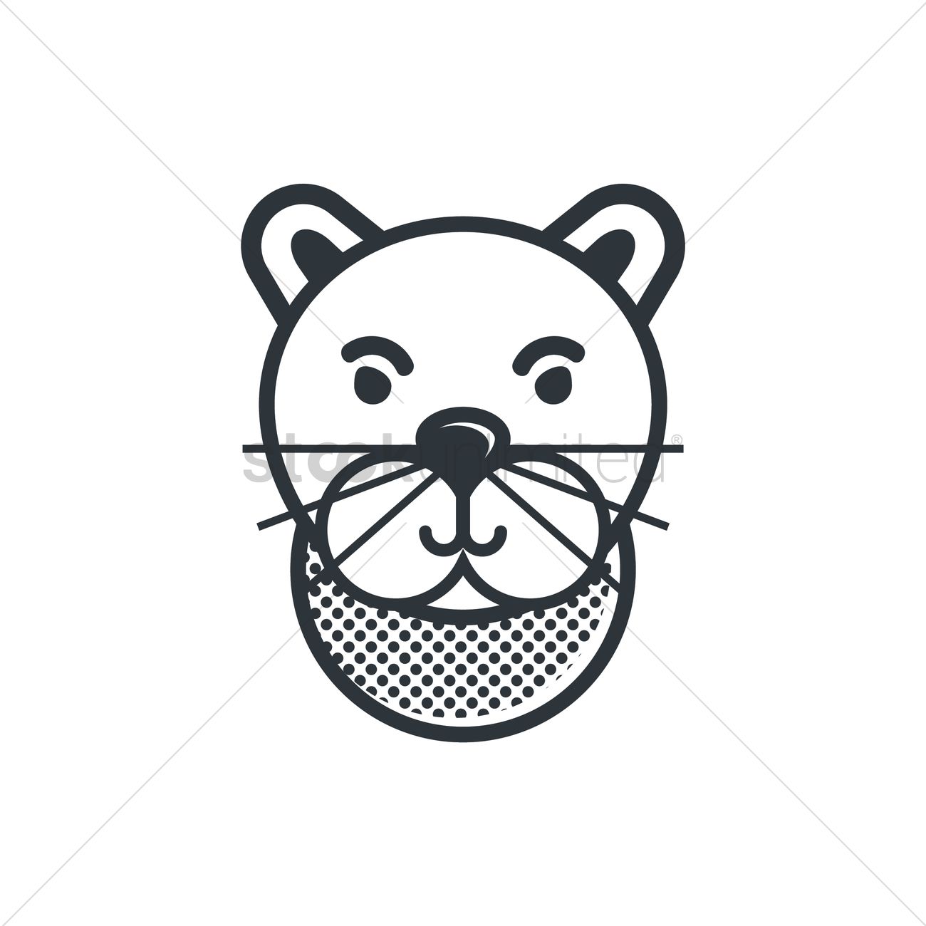 1300x1300 Lioness Vector Image