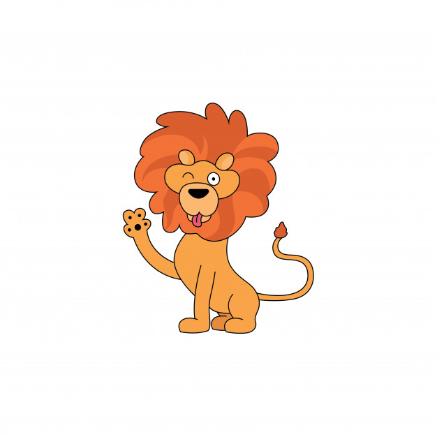 626x626 The Expression On The Lion's Face Teasing The Lioness Vector
