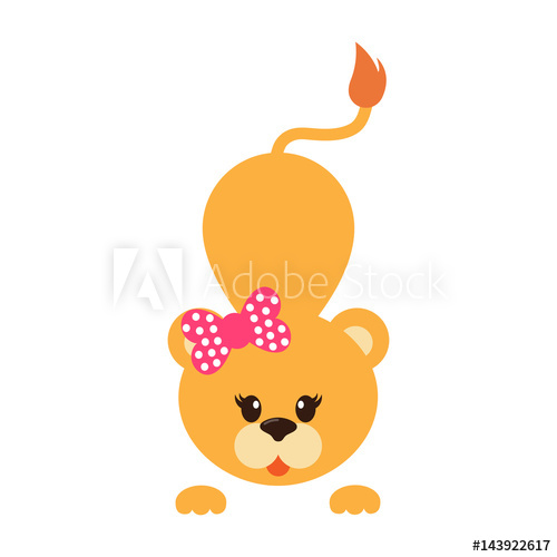 500x500 Cartoon Lioness Vector