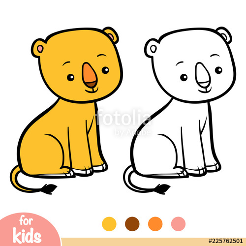 500x500 Coloring Book, Lioness Stock Image And Royalty Free Vector