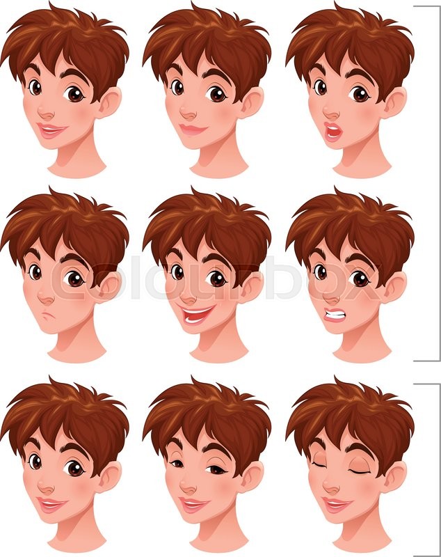 634x800 Boy With Lip Sync And Blinking Eyes Stock Vector Colourbox