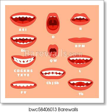 362x382 Expressive Cartoon Articulation Mouth, Lips Lip Sync Animation