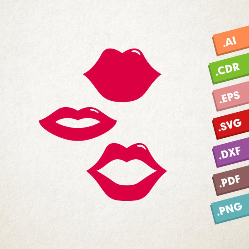 794x794 Lips Vector Kiss Mouth Lipstick Love Lips Etsy