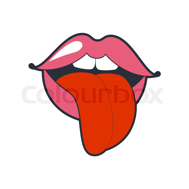800x800 Lips Quirky Kiss Vector Patch, Stock Vector Colourbox