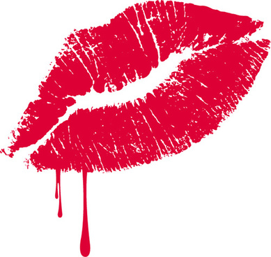 389x368 Lipstick Kiss Free Vector Download