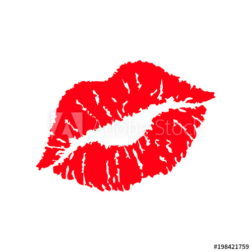 500x500 Print Of Lips Kiss Vector Background