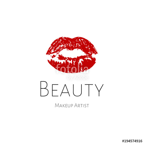 Lips Logo Red Print Lip, Beauty Logo Template Logo For Make Up 500x500 Lips Logo Red Print Lip, Beauty Logo Template Logo For Make Up