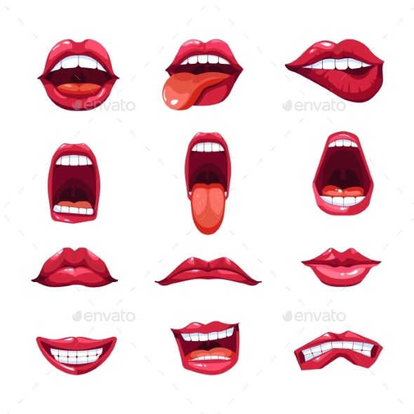 Mouth Lips And Tongue Smile Vector Emoji Icons 590x590 Mouth Lips And Tongue Smile Vector Emoji Icons