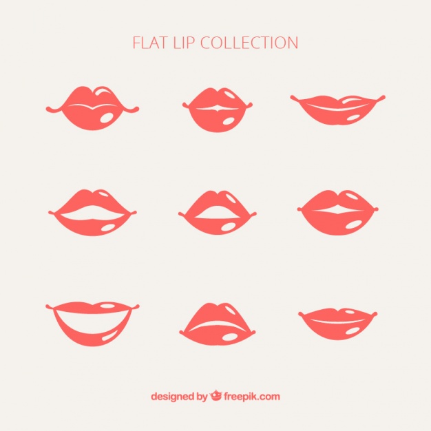 Pack Of Female Lips Vector Free Download 626x626 Pack Of Female Lips Vector Free Download