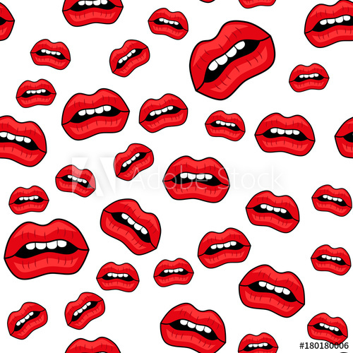 Abstract Seamless Lips Pattern For Girls Or Boys Creative Vector 500x500 Abstract Seamless Lips Pattern For Girls Or Boys Creative Vector
