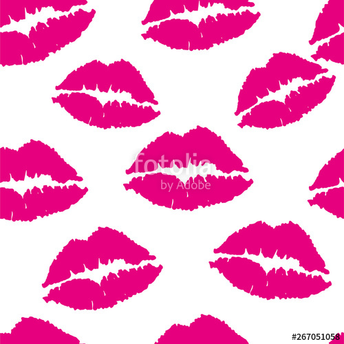 Lips Pattern Vector Seamless Pattern With Woman's Red And Pink 500x500 Lips Pattern Vector Seamless Pattern With Woman's Red And Pink