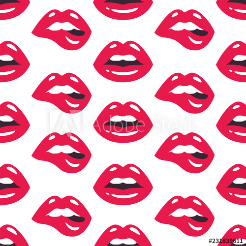 Lips Pattern Vector Seamless Pattern With Woman's Red Sexy Lips 500x500 Lips Pattern Vector Seamless Pattern With Woman's Red Sexy Lips