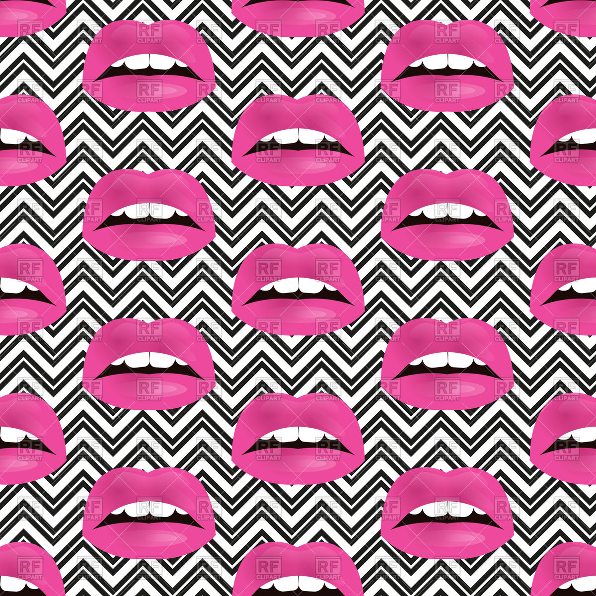 Lips Pattern Vector at Collection of Lips Pattern