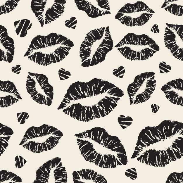 Seamless Monochrome Kiss Lips Pattern Vector Premium Download 626x626 Seamless Monochrome Kiss Lips Pattern Vector Premium Download