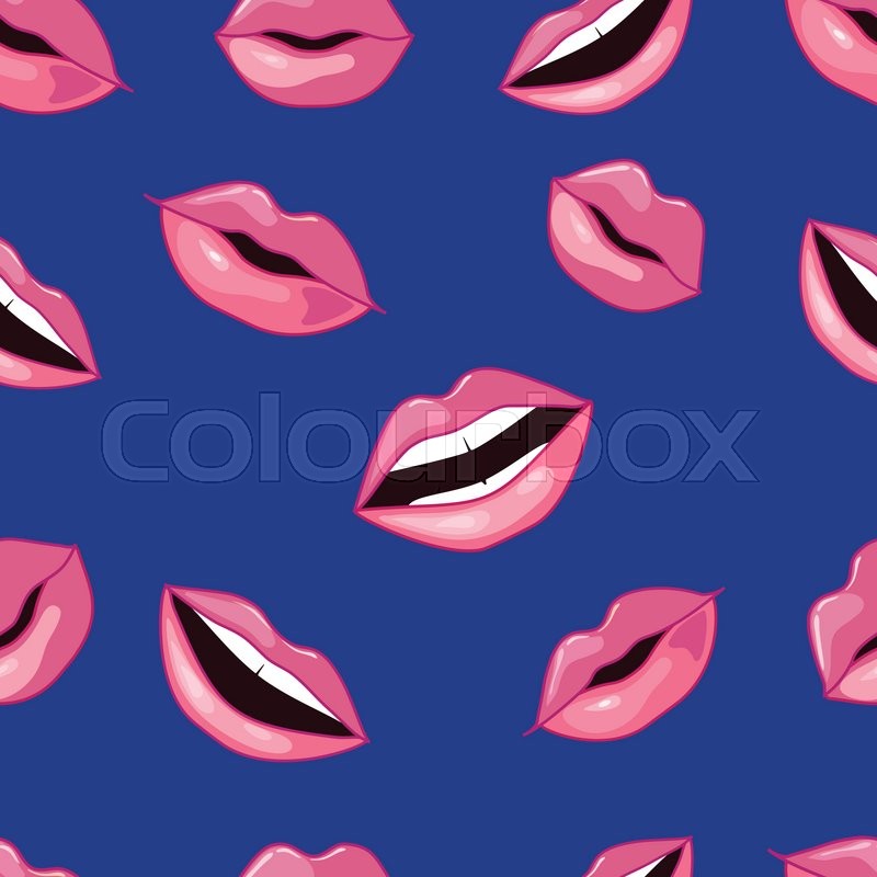 Cute Pink Lips Pattern Vector Stock Vector Colourbox 800x800 Cute Pink Lips Pattern Vector Stock Vector Colourbox