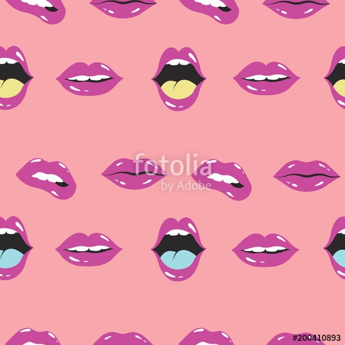 Lip Pattern Lip And Mouth Vector Illustration Stock Image 500x500 Lip Pattern Lip And Mouth Vector Illustration Stock Image