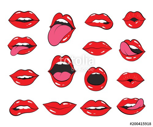 Lip Pattern Lips And Mouth Vector Illustration Stock Image 500x416 Lip Pattern Lips And Mouth Vector Illustration Stock Image