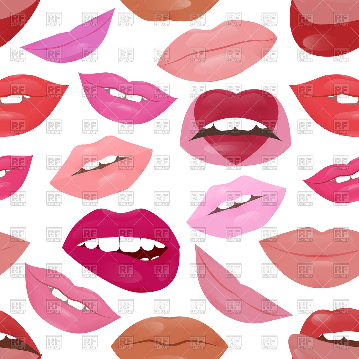 Glamour Fashion Lips Pattern With Different Lipstick Colors Vector 1200x1200 Glamour Fashion Lips Pattern With Different Lipstick Colors Vector