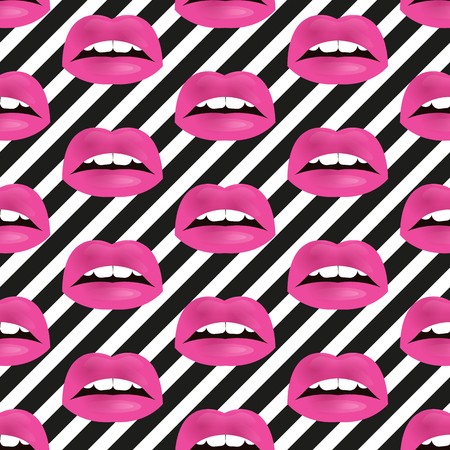 Glamour Seamless Lip Pattern Vector Illustration For Fashion 450x450 Glamour Seamless Lip Pattern Vector Illustration For Fashion