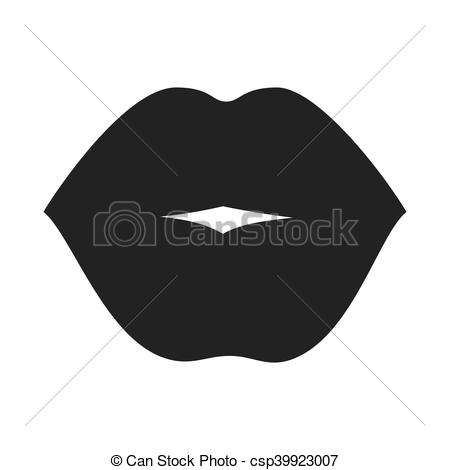 Lips Silhouette Vector at Vectorified.com | Collection of Lips ...