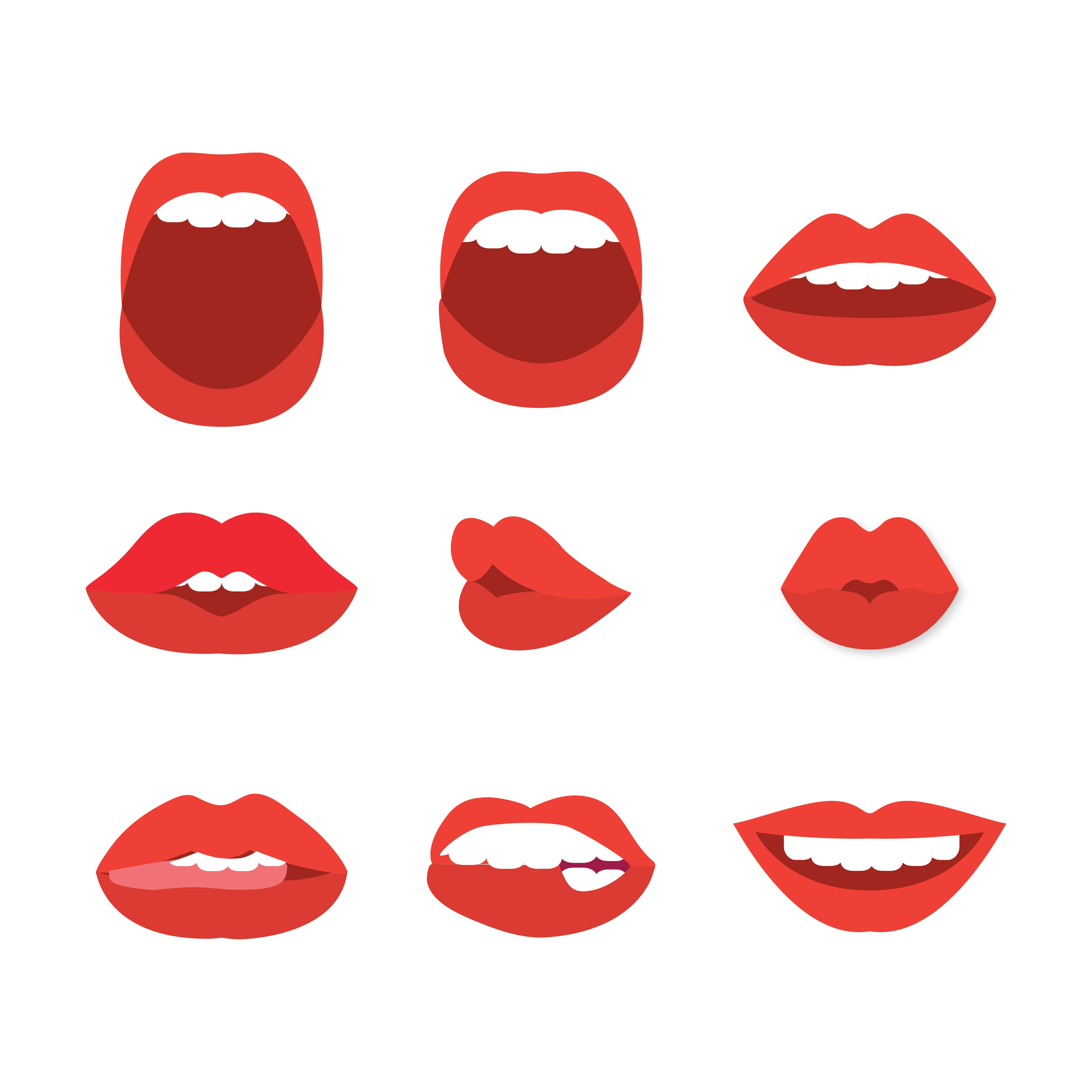 Lips Silhouette Vector At Vectorified.com 