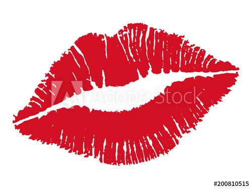 500x376 Kiss Female Lips Vector Illustration