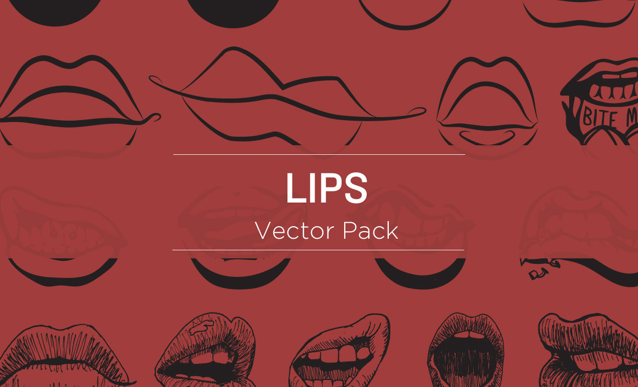 1270x770 Lips Vector Pack