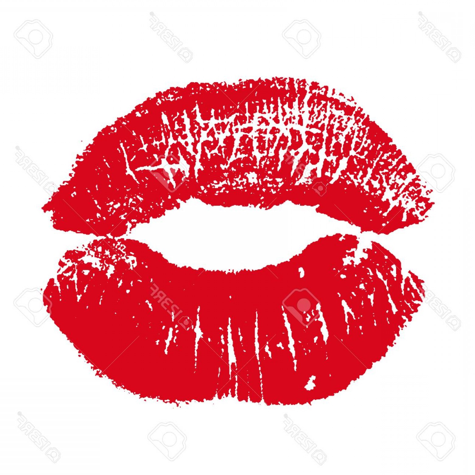 1560x1560 Photostock Vector Print Of Red Lips Vector Illustration On A White