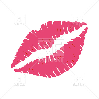 400x400 Pink Lipstick Kiss On White Background