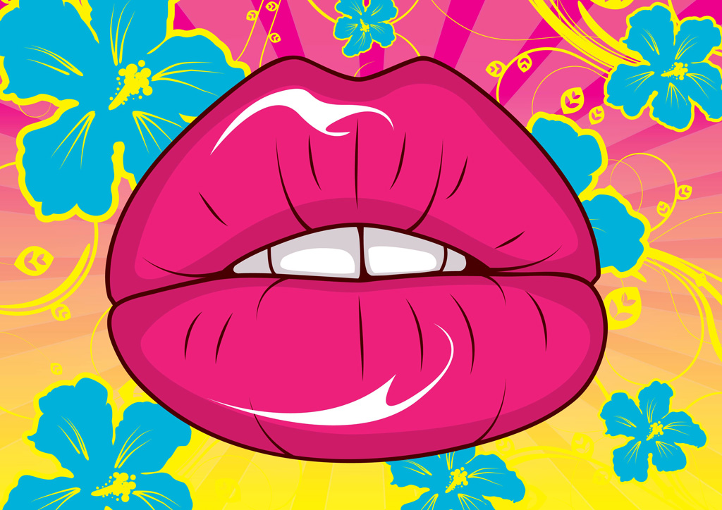 1024x724 Sexy Lips Vector Vector Art Graphics