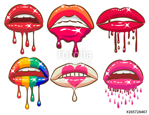 Dripping Lips Vector Clipart Design Stock Image And Royalty Free. 