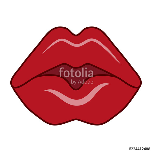 500x500 Lips, Vector Smile, Kiss Concept, Sexy Lips, Open Mouth, Tongue