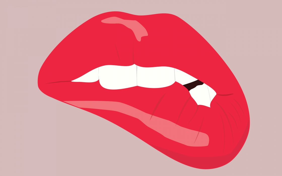 Lips Biting Lips Vector Art Wallpaper 1120x700 Lips Biting Lips Vector Art Wallpaper