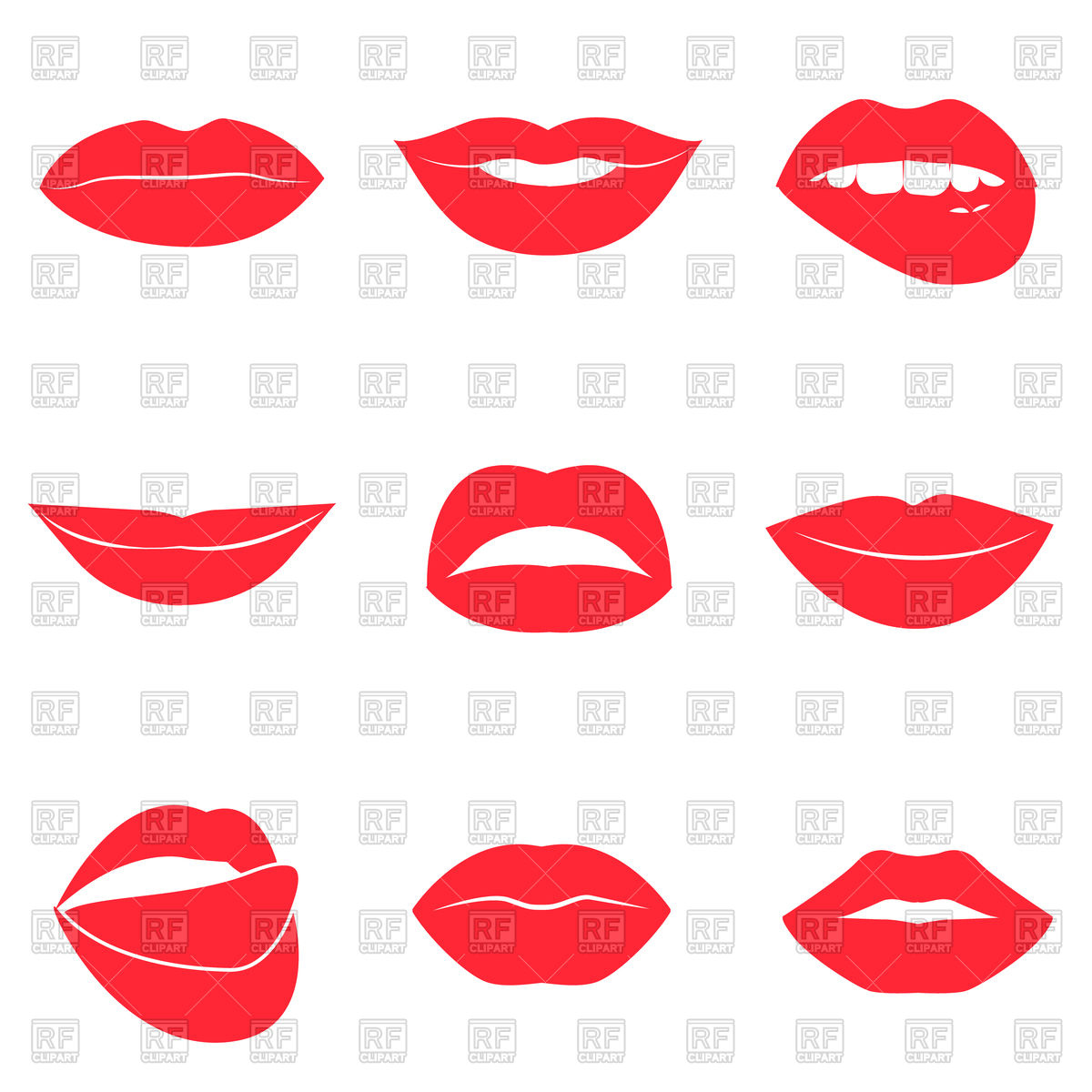 Set Of Glamour Red Lips 1200x1200 Set Of Glamour Red Lips
