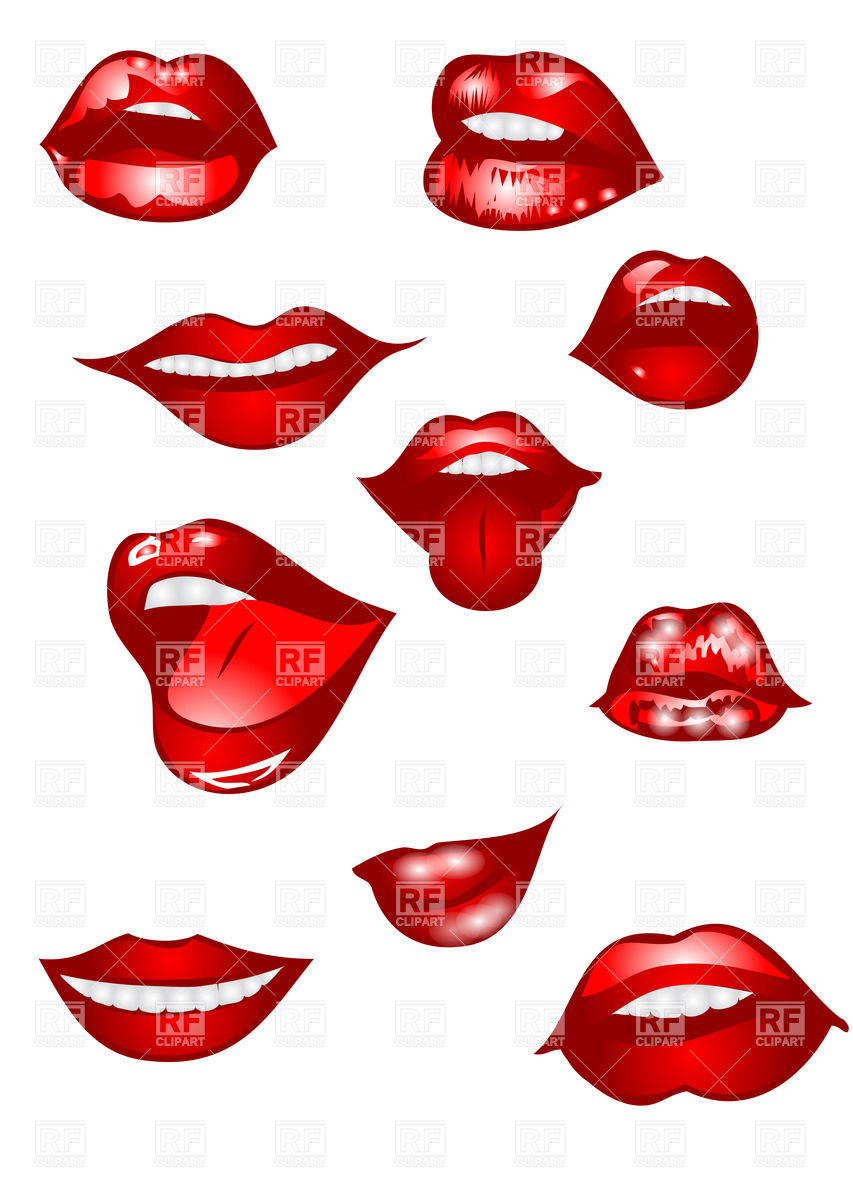 Set Of Red Women's Lips Vector Image Of People Arkela 853x1200 Set Of Red Women's Lips Vector Image Of People Arkela