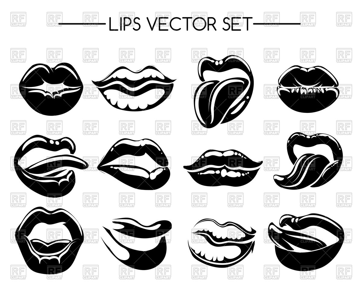 Lips Vector Black at Vectorified.com | Collection of Lips Vector Black ...