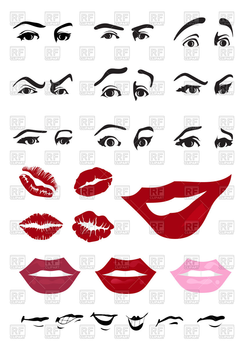 Eyes And Lips Vector Image Of People 848x1200 Eyes And Lips Vector Image Of People