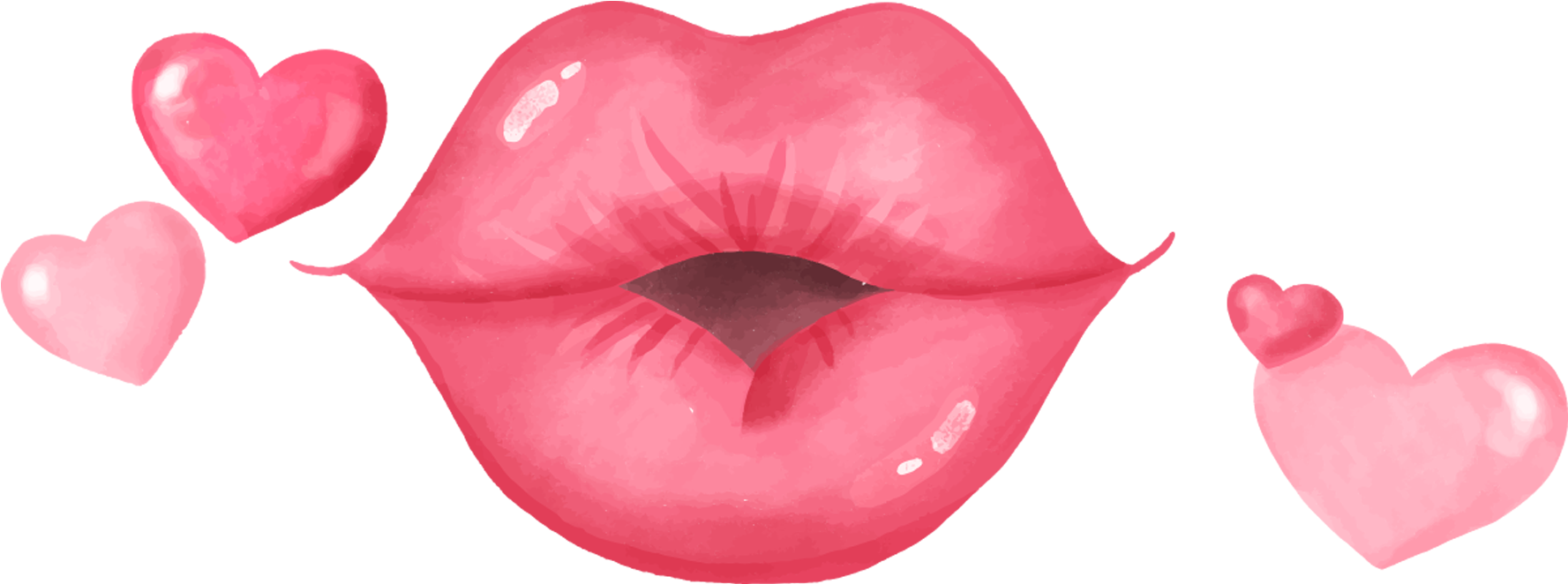 1777x662 Free Collection Of Lips Vector Png Download Transparent Clip Arts