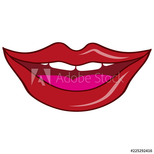 500x500 Lips, Vector Smile, Kiss Concept, Sexy Lips, Open Mouth, Tongue
