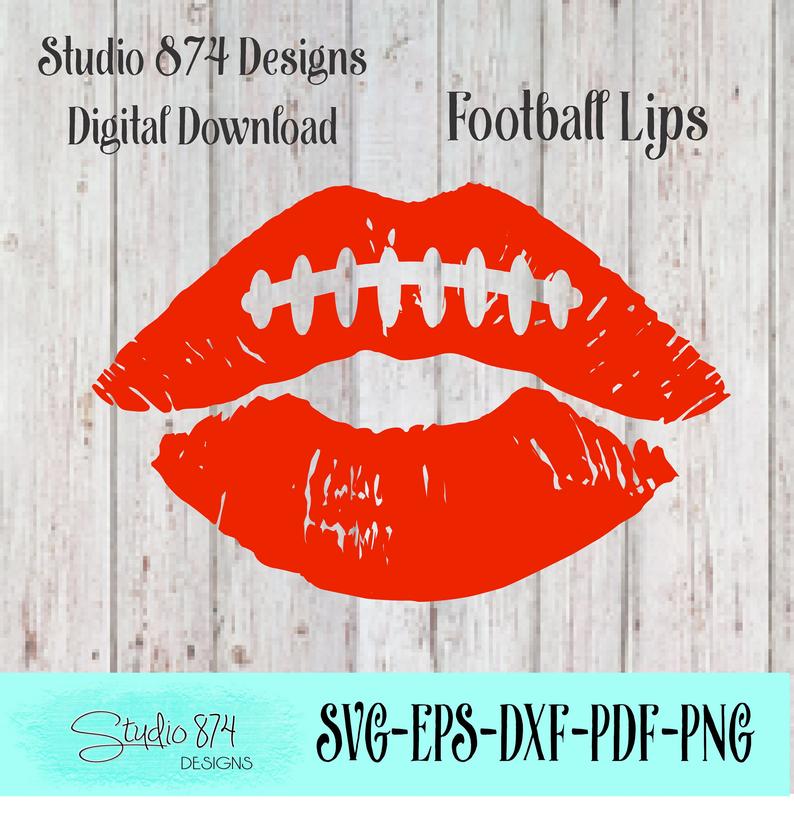 794x829 Football Lips Vector Htv Transfer Template Instant Etsy