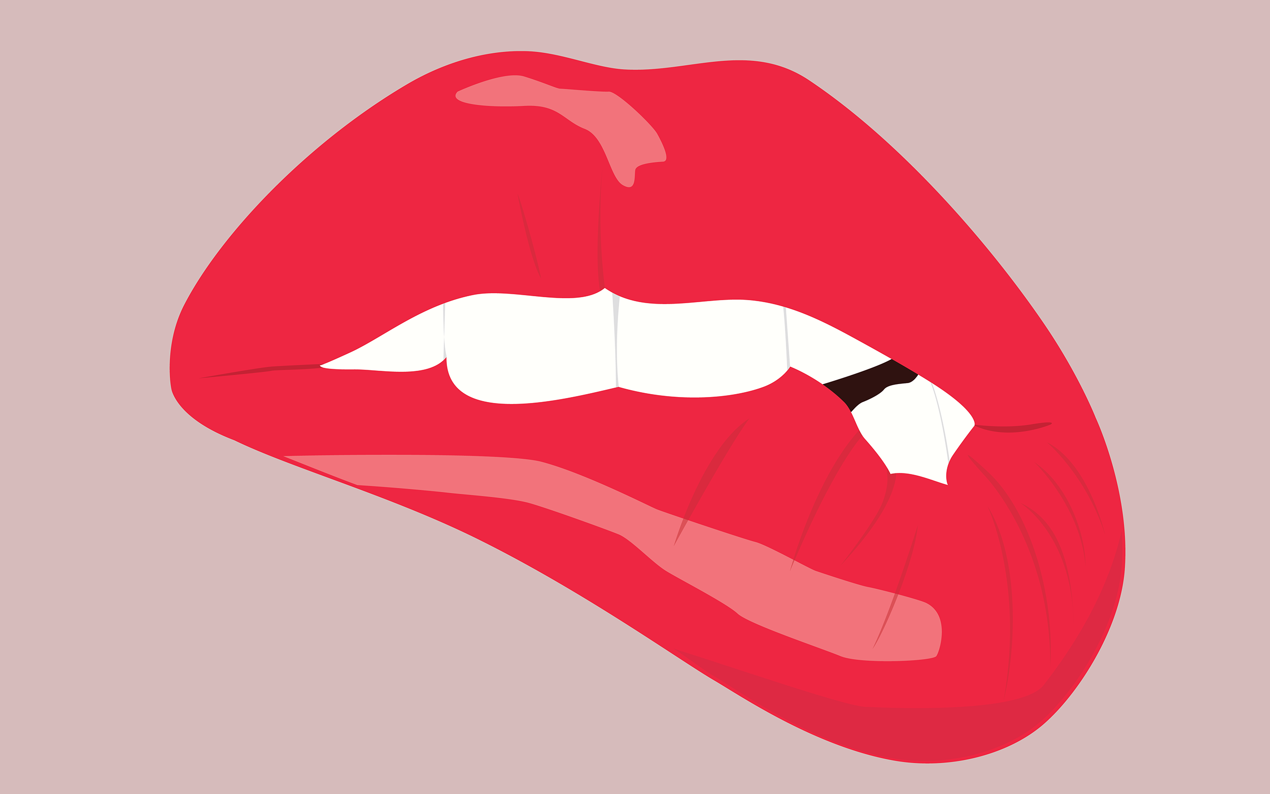 2560x1600 Lips Vector Wallpaper Art Lip Bite Clipart Free Image
