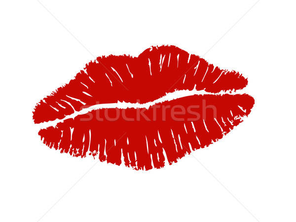 600x450 Lipstick Kiss Vector Illustration Pixxart