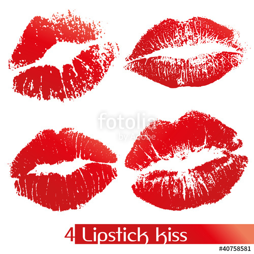 500x500 Sexy Lipstick Kiss Vector Stock Image And Royalty Free Vector