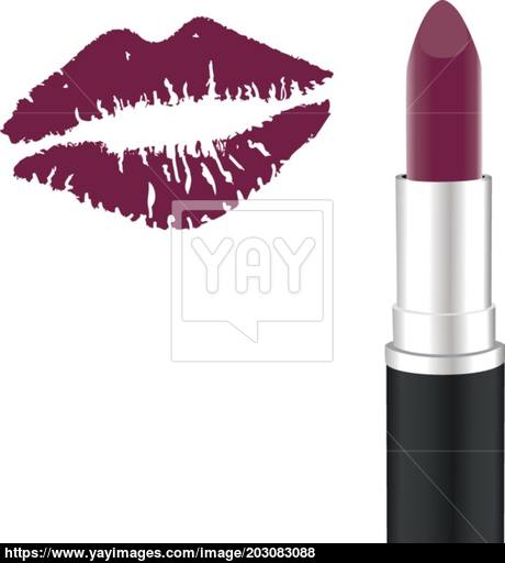 460x512 Vector Lipstick Kiss Vector