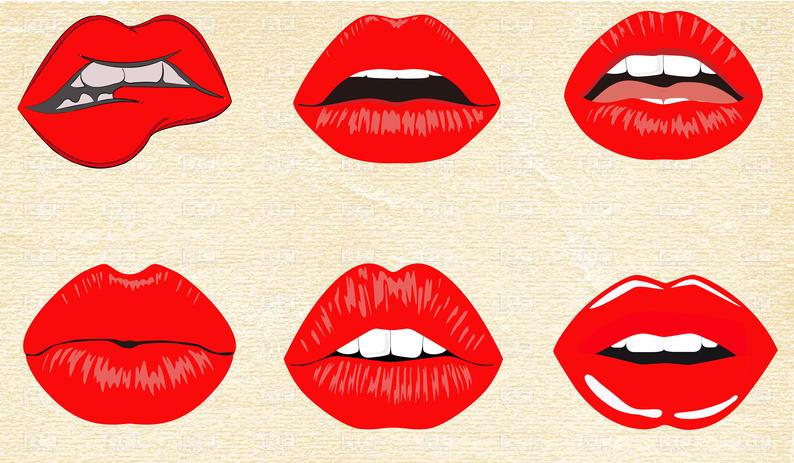 Lipstick Lips Vector at Vectorified.com | Collection of Lipstick Lips ...